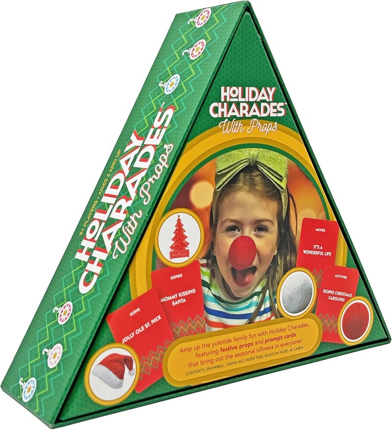Project Genius : Holiday Charades - Game with Props, Includes 60 Christmas Themed Prompt Cards, Family Christmas Party Game, Adults Kids 6+, 2+ Players - Image 5